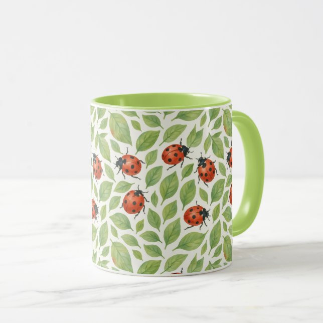 Caneca Folhas e Joaninhas  (Frente Esquerda)