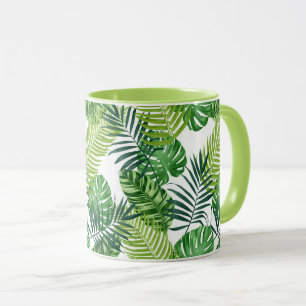Caneca Folhas tropicais verdes