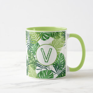 Caneca Folhas Tropicais Verdes V