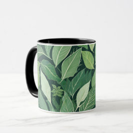 Caneca Folhas Verdes Whimsic