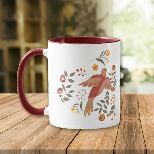Caneca Folter Art Floral Dove Monograma