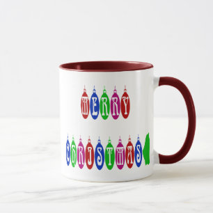 Caneca Fonte Colorida de Ornamento de Natal Feliz