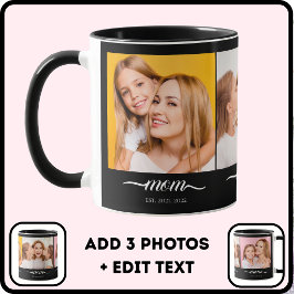 Caneca Fonte de Script Elegan Estabelecida pela Mamãe Pre