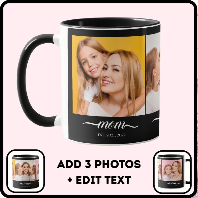 Caneca Fonte de Script Elegan Estabelecida pela Mamãe Pre (Criador carregado)