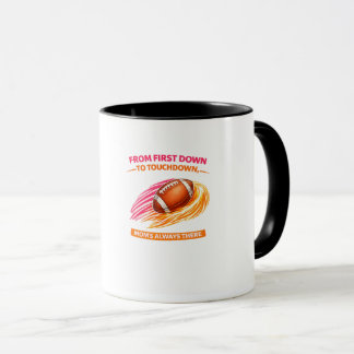 Caneca Football Mom Mug – From First Down to Touchdown Mo