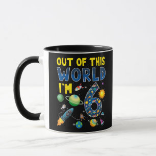 Caneca Fora deste mundo, eu sou 6 Espaço Foguete Parte