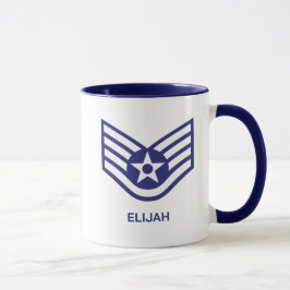 Caneca Força Aérea Personalizada E-5 Sargento-Funcionario