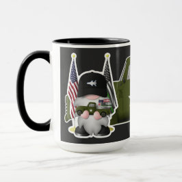 Caneca Força Espacial Gnomo com Caminhão Militar
