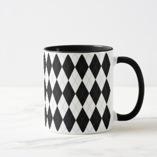 Caneca Forma de Diamante Branco de Argyle Preto
