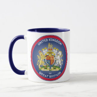 Caneca Forma do Círculo Casaco de Armas do Reino Unido