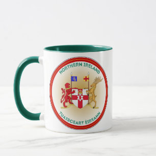 Caneca Forma do Círculo de Armas do Casaco da Irlanda do