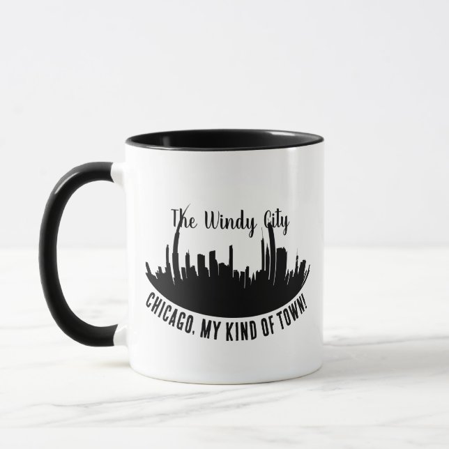 Caneca Forma Silhuette Boat Silhouette City em Chicago Pe (Esquerda)