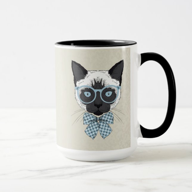 Caneca Forma Smart do gato Siamese (Direita)