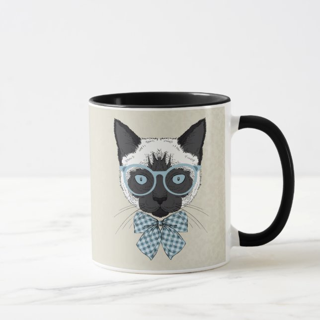 Caneca Forma Smart do gato Siamese (Direita)