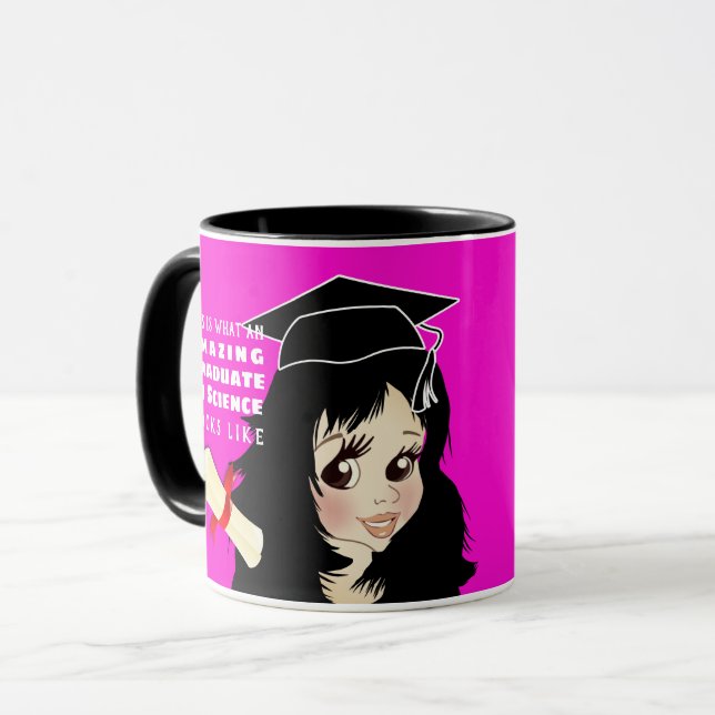 Caneca Formando de caricatura para presente para mulher i (Frente Esquerda)