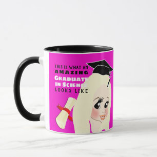 Caneca Formando de caricatura Presente Mulher Loura