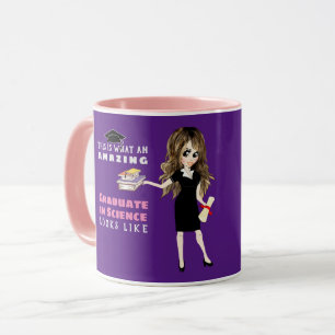 Caneca FORMANDO de caricatura - Presente para mulher Brun