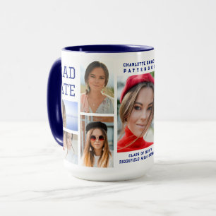 Caneca Formando de Graduação Multifoto de Script Moderno