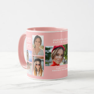 Caneca Formando de Graduação Multifoto de Script Moderno