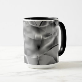 Caneca Formas cinzas curvas, com tons luminosos
