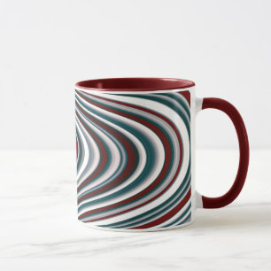 Caneca Formas de Abstrato azul-maroon vermelho e azul-lac