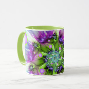 Caneca Formas espirais coloridas, redondas, forma Abstrat