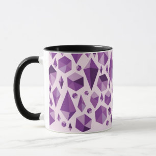 Caneca Formas geométricas roxas da jóia
