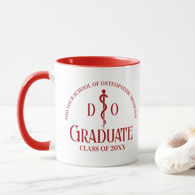 Caneca Formatação da Faculdade de Medicina Osteopática Ve (Com Donut)