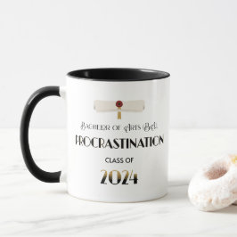 Caneca Formatação Dourada e Negra Moderna