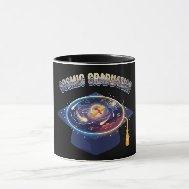 Caneca Formatura Cósmica 2026 Espaço Mortarboard (Centro)