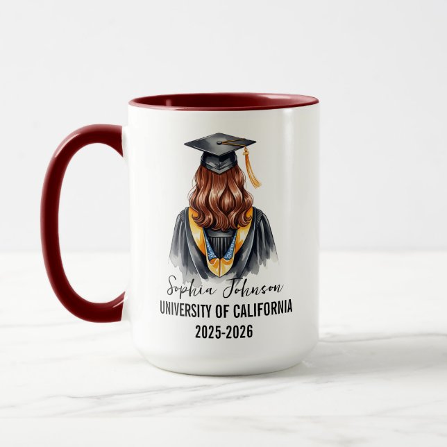 Caneca Formatura da Turma de 2025 Personalizada (Esquerda)