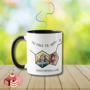 Caneca Fórmula de Felicidade Serotonina Foto e Nomes Pers