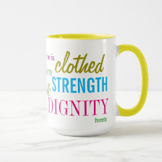 Caneca Forte Bíblia de Dignidade Verse Menina Inspiradora