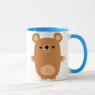 Caneca forte bonito do urso dos desenhos animados