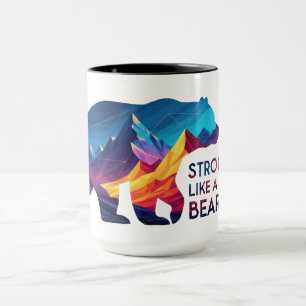 Caneca Forte Lile um Urso Colorido ao ar livre