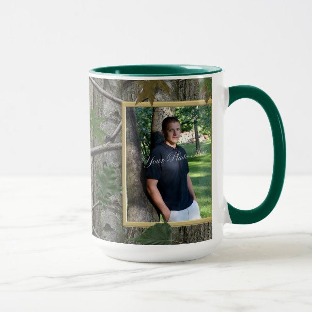 Caneca Foto da Camouflage Woodland (Direita)