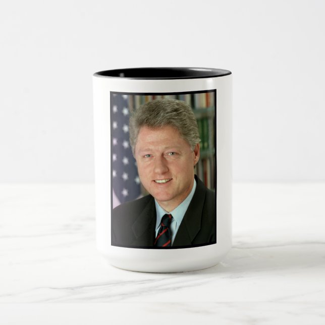 Caneca Foto da Casa Branca do Presidente Bill Clinton (Centro)