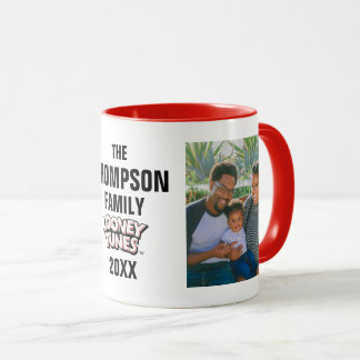 Caneca Foto da família de logotipos de caracteres LOONEY
