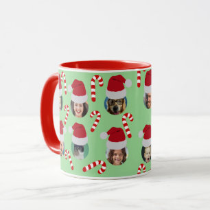 Caneca Foto da Família Engraçada de Natal Personalizada F