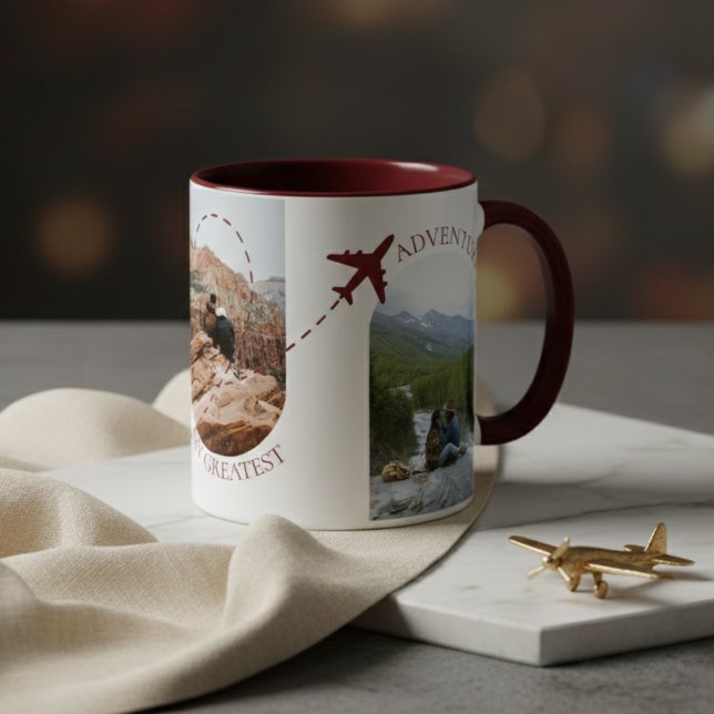 Caneca Foto da Maior Aventura de Casais Viantes  (Gift this personalized Couples Travel Greatest Adventure Photo Mug!)