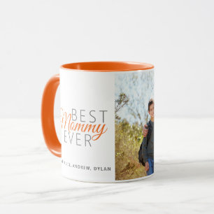 Caneca Foto da Melhor Mamãe Laranja Personalizada