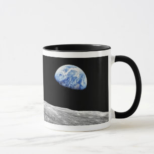 Caneca Foto da NASA Apollo 8 Earthrise Lua em Órbita Luna