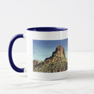 Caneca Foto da paisagem do pico de montanha da rocha do