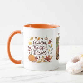 Caneca Foto de Ação de Graças Agradecido Abençoado