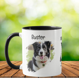 Caneca Foto de Animal de Estimação Border Collie Personal