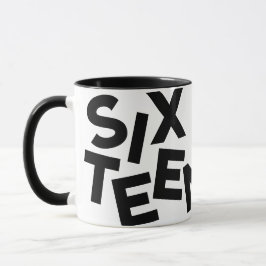 Caneca Foto de aniversário de 16 anos com mínimo de ousad