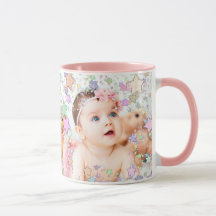 Foto de Bebê Estrelado Personalizado, Pink Coffee