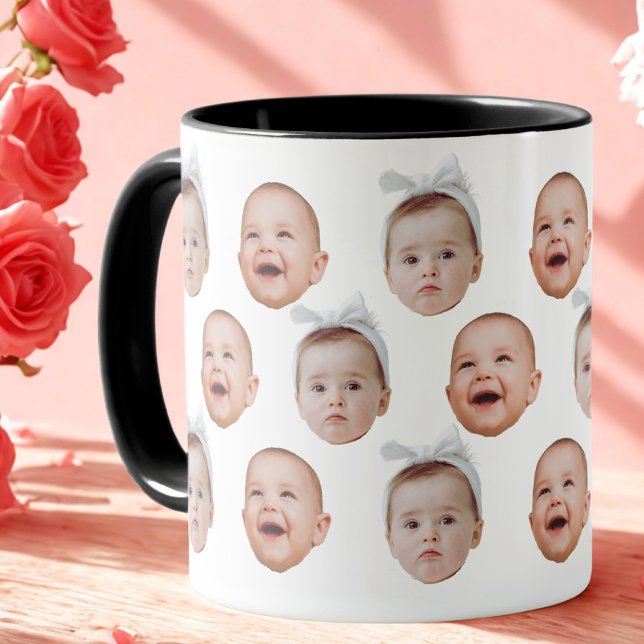 Caneca Foto de bebê personalizada moderna, fofa de bebê l (Criador carregado)