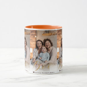 Caneca Foto de Boo Halloween com Letra de Aranha na Web