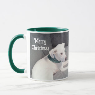 Caneca Foto de Cachorro Cachorro Feliz Natal